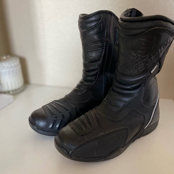 Shoes - Sedici Black Motorcycle Boots